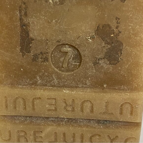 Juicy Couture Wedge Snow Boots Size 7 Snowflurry Knee High Quilted Faux Fur Y2K - Picture 9 of 13